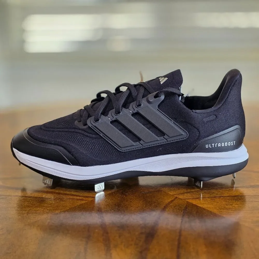 Adidas UltraBoost Light Baseball Cleats Black White NBY ID8610 Men’s 12.5 New LE